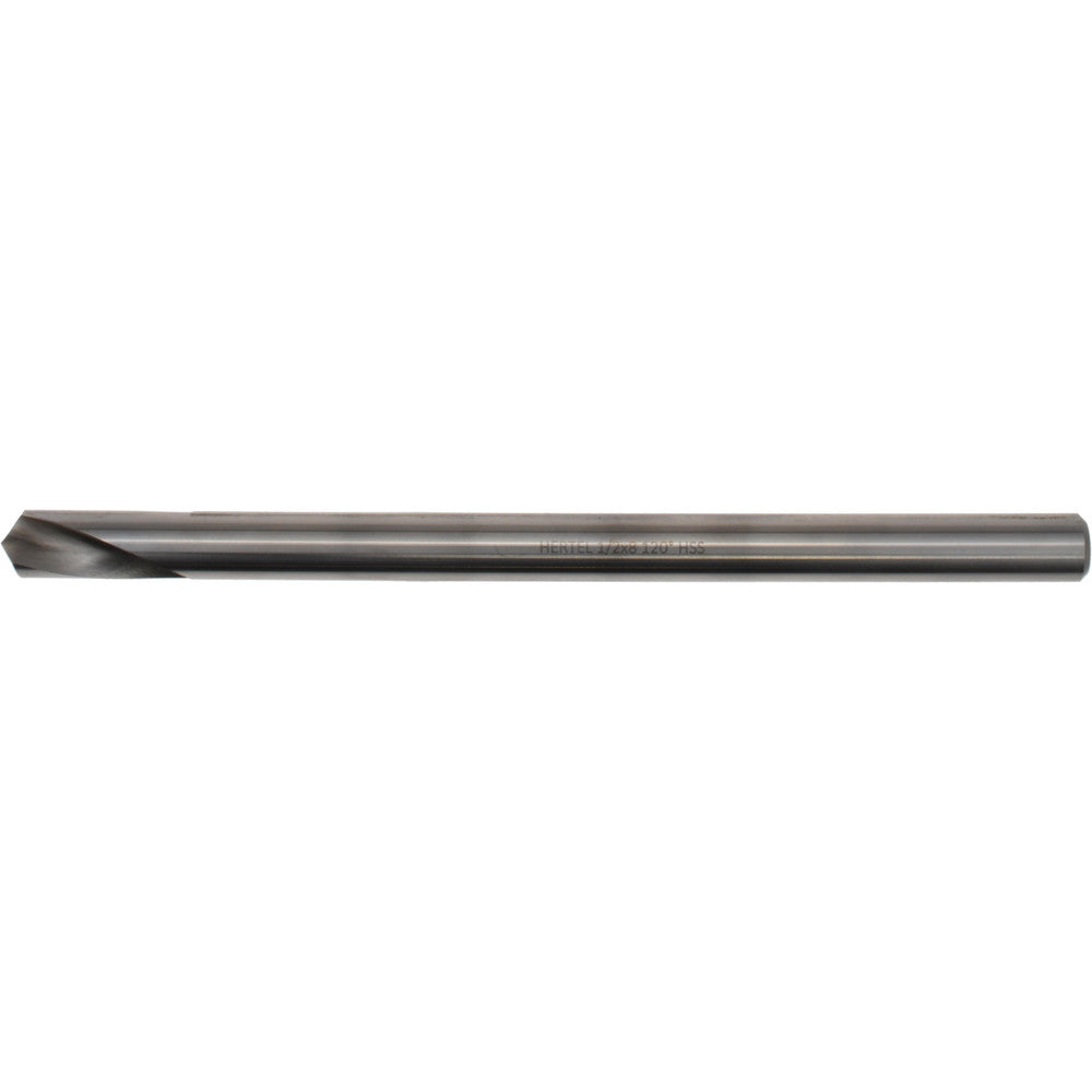 Hertel H-8119D127008 Spotting Drill 1/2" Dia, 120 deg, 8" OAL, High-Speed Steel