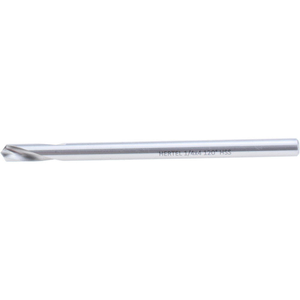 Hertel H-8119D063504 Spotting Drill 1/4" Dia, 120 deg, 4" OAL, High-Speed Steel