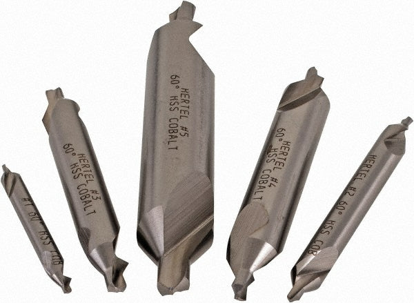 Hertel H-81105500000 #1 to #5 Cobalt Combo Drill & Countersink Set