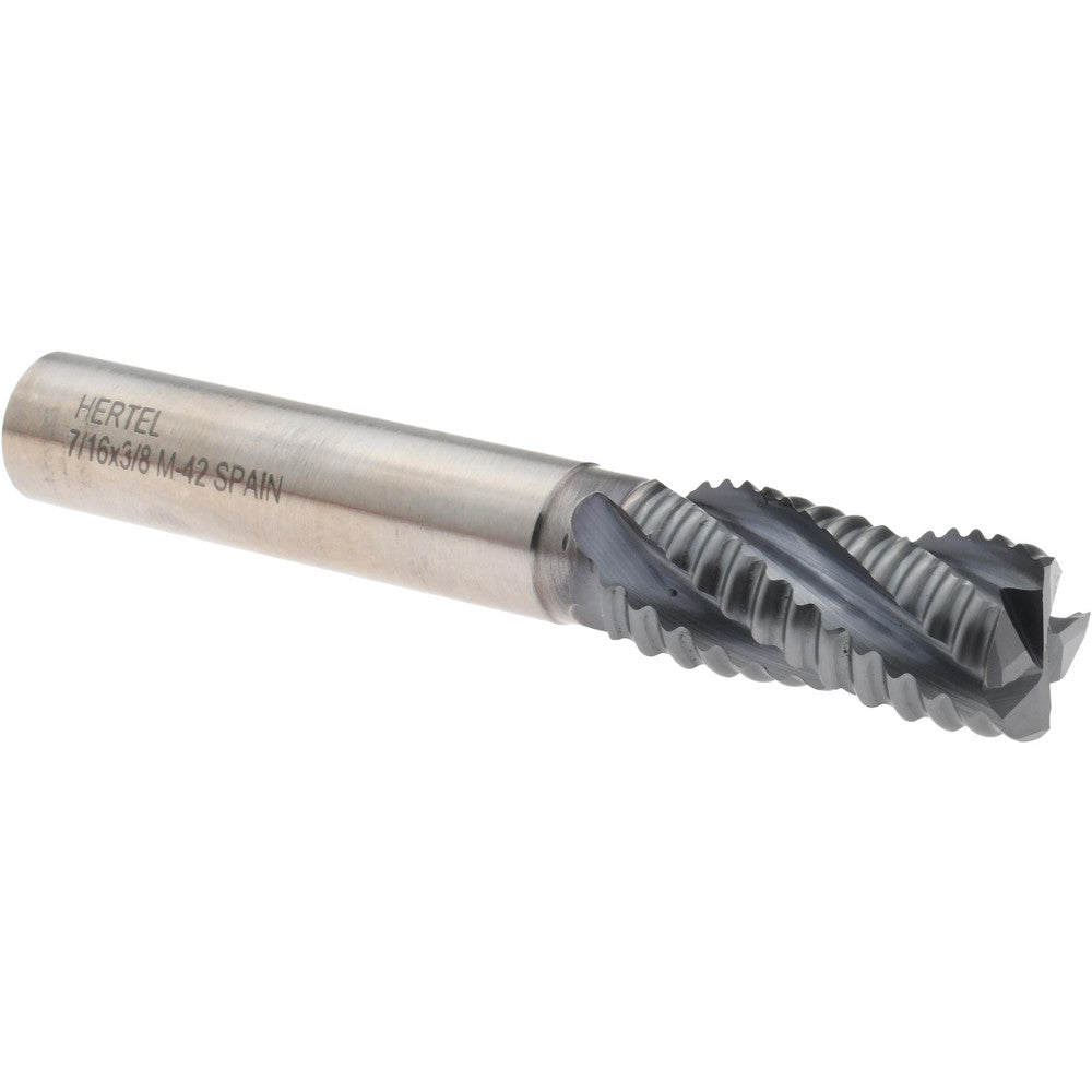 Hertel 62850888 Roughing End Mill 7/16" Dia, 4 Flute, Coarse Pitch, Single End, Cobalt
