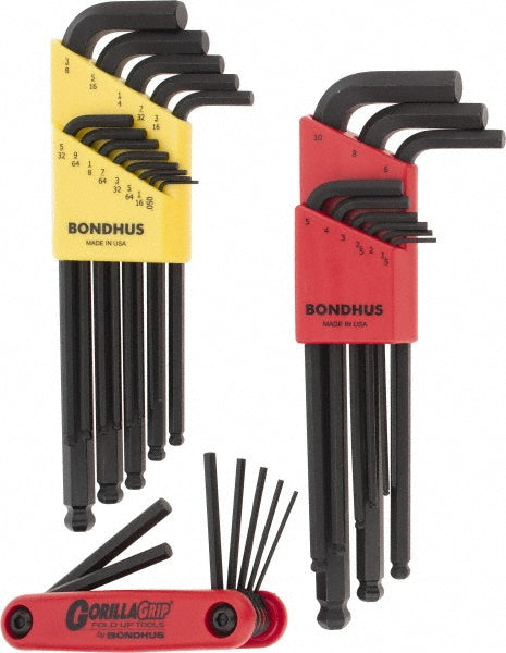 Bondhus 14191 31 Piece L-Wrench/Fold-Up Combo Hex Key Set