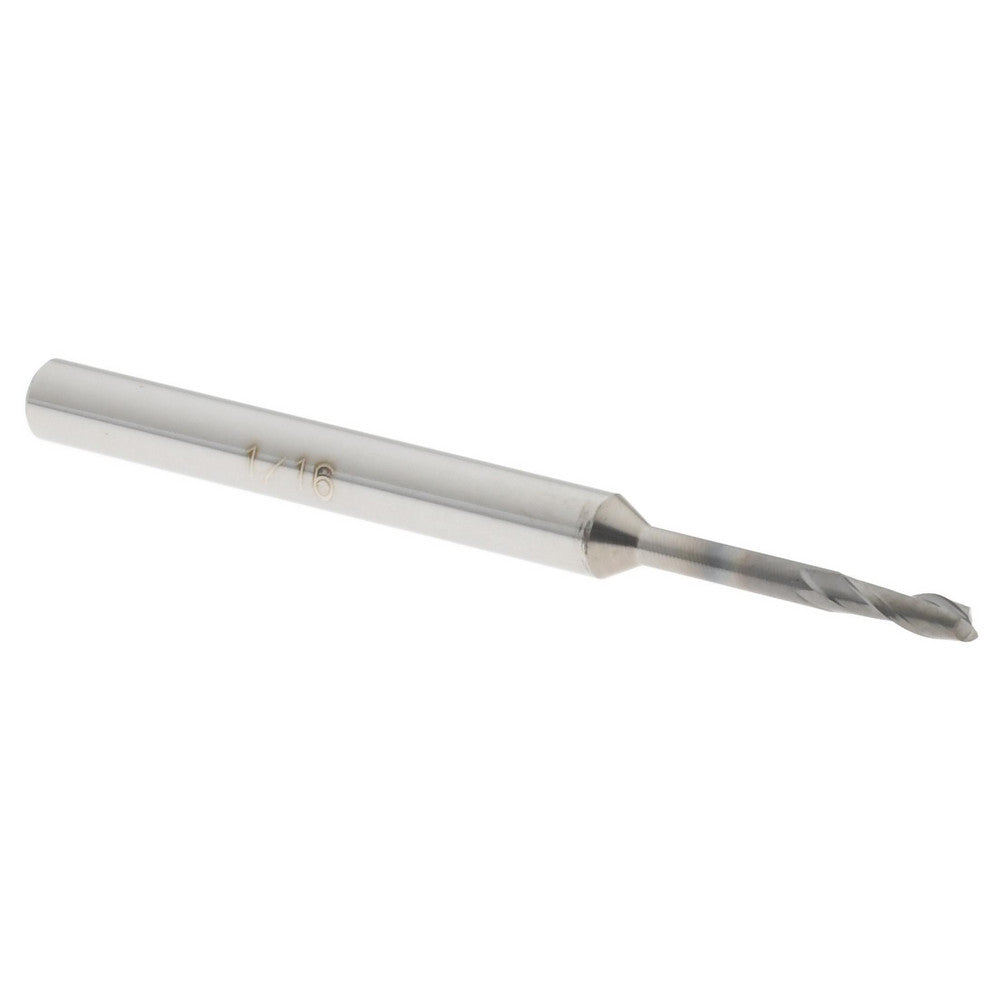 Accupro 62918958 Square End Mill 1/16" Dia, 3/16" LOC, 2 Flutes, Solid Carbide