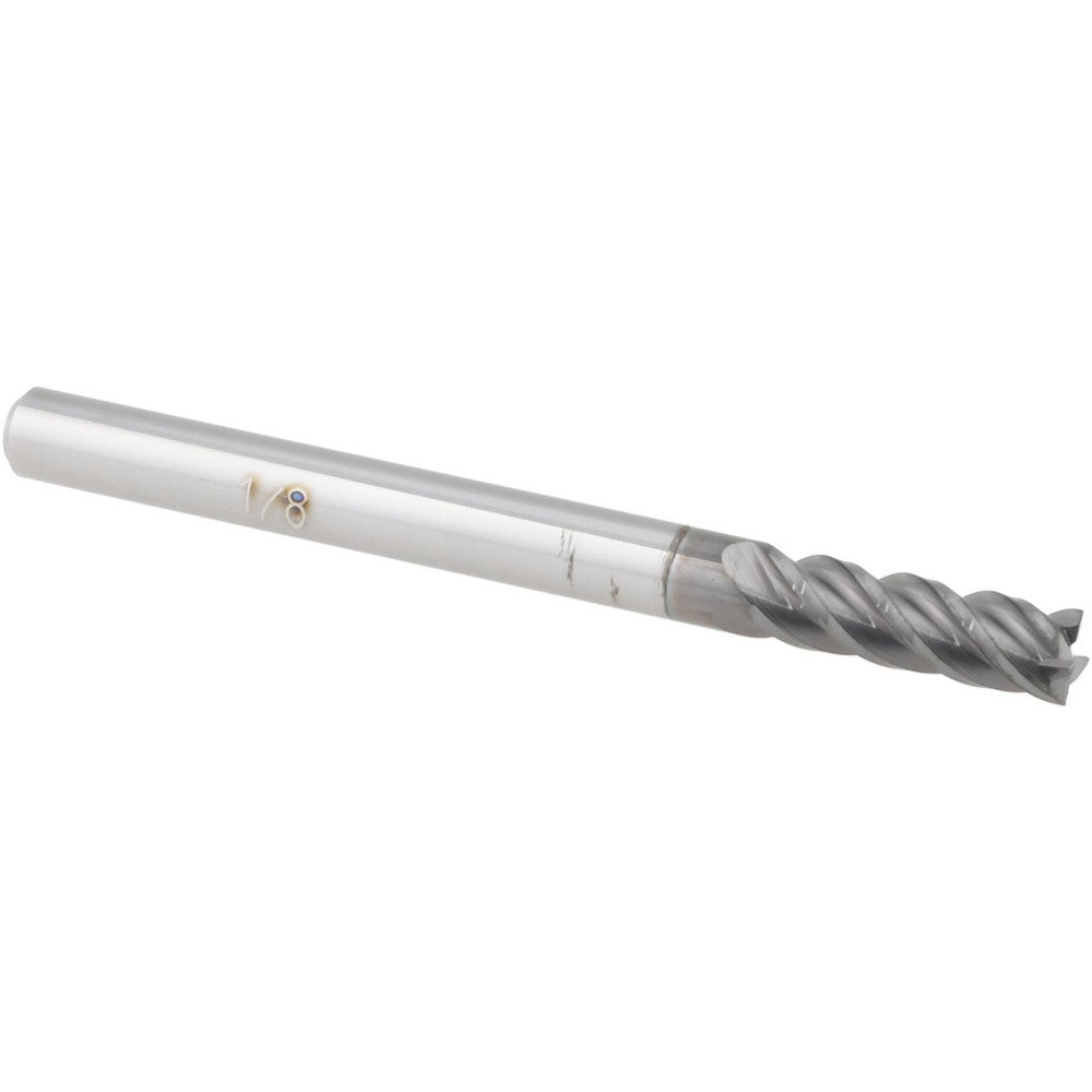 Accupro 62920749 Square End Mill 1/8'' Dia, 3/8'' LOC, 1/8'' Shank Dia, 1-1/2'' OAL, 4 Flutes, Solid Carbide