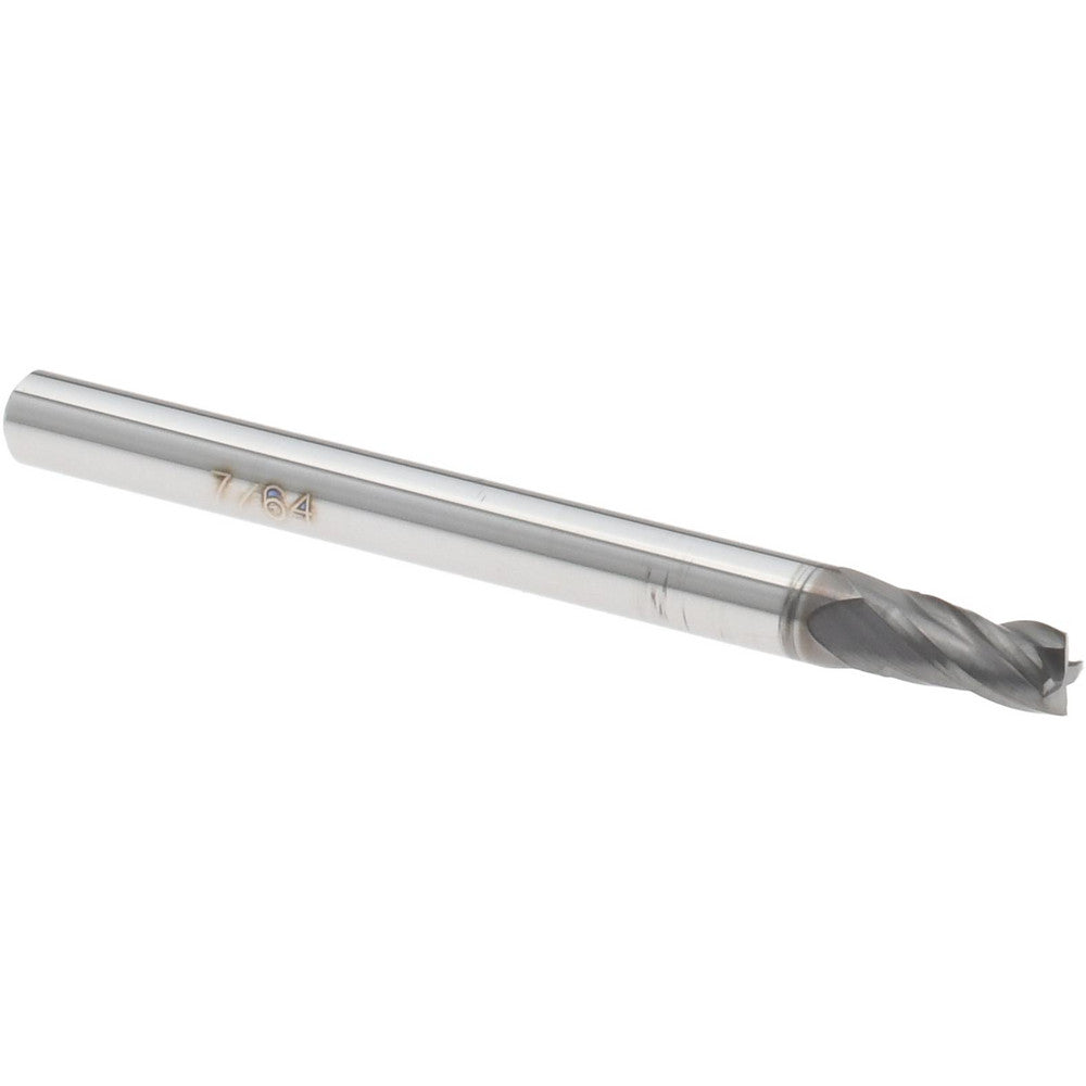 Accupro 62920756 Square End Mill 7/64'' Dia, 3/16'' LOC, 1/8'' Shank Dia, 1-1/2'' OAL, 4 Flutes, Solid Carbide