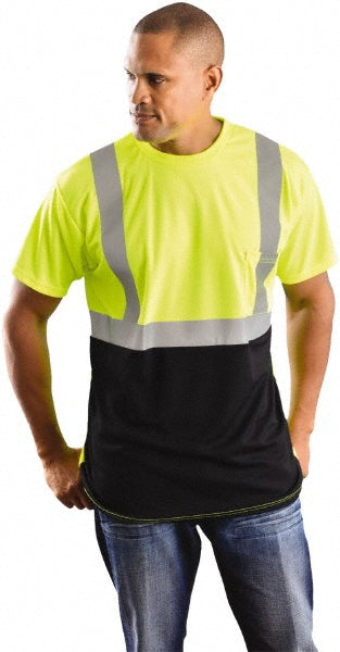 OccuNomix LUX-SSETPBK-YM Work Shirt High-Visibility, Medium, Polyester, Yellow, 1 Pocket