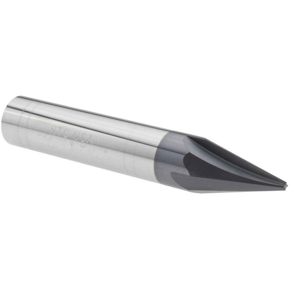 Harvey Tool 18315-C3 Chamfer Mill 1/2" Dia, 1/2" Shank Dia, 30 deg, 4 Flute, Solid Carbide, Single End