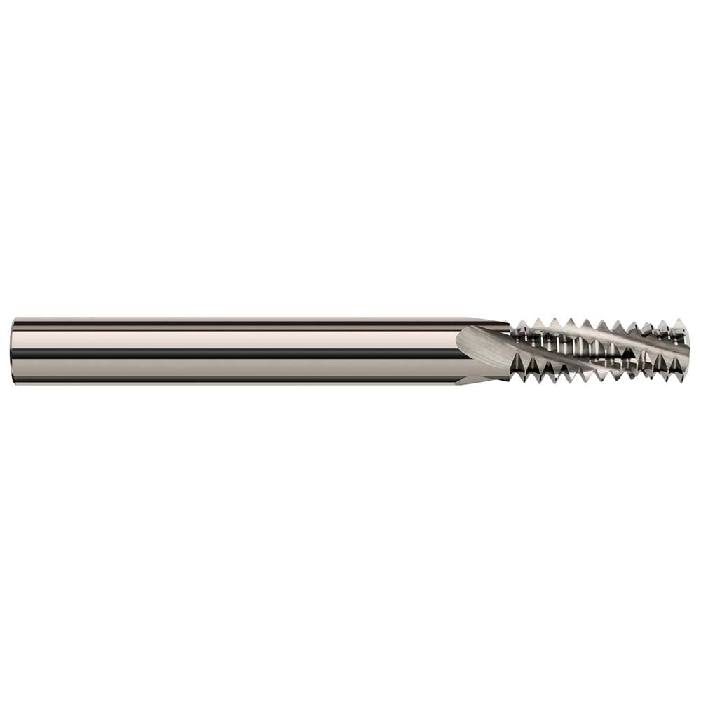 Harvey Tool 70204 Helical Flute Thread Mill 1/16-271/8-27, Internal & External, 3 Flute, 0.2500" Shank Dia, Solid Carbide