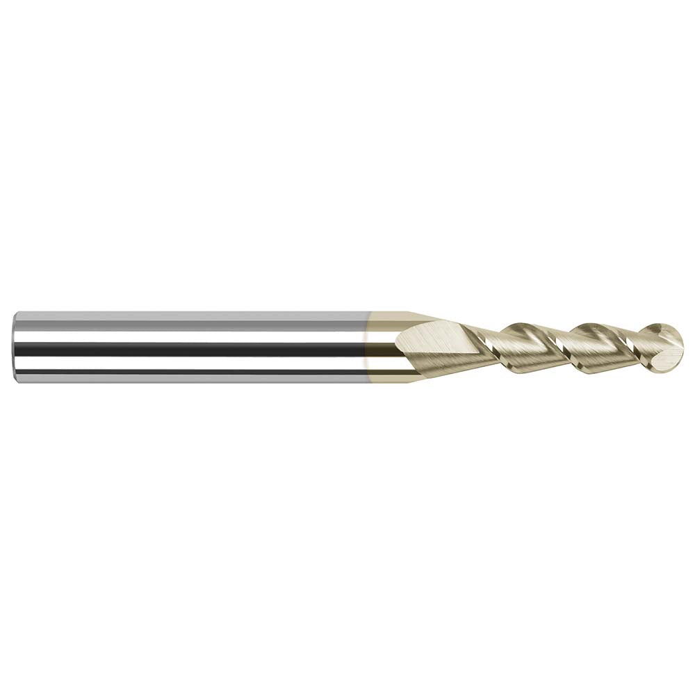 Harvey Tool 27908-C7 Ball End Mill 1/8" Dia, 1/2" LOC, 2 Flute, Solid Carbide