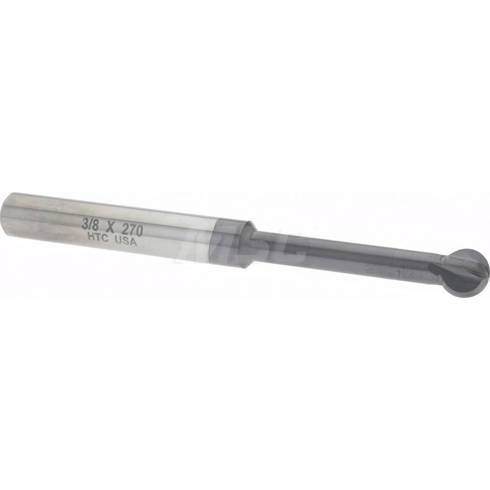 Harvey Tool 29524-C3 Undercutting End Mill 3/8" Dia, 4 Flute, 0.1875" Radius, Solid Carbide