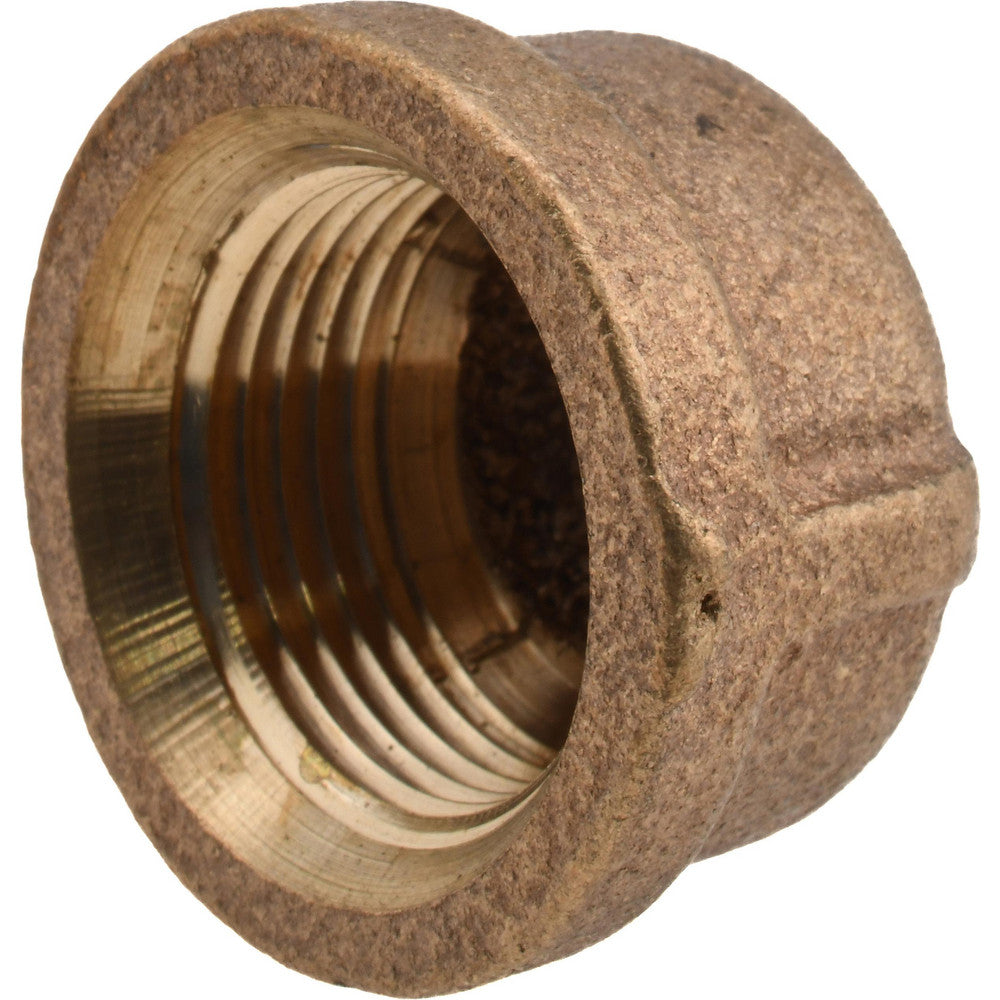 Merit Brass XNL116-12 Brass Pipe End Cap 3/4" Fitting, Threaded, FNPT, Class 125, Lead Free