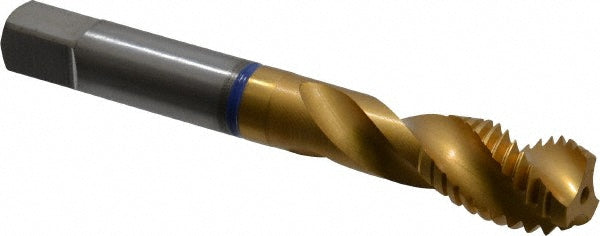 Guhring 9039090140000 Spiral Flute Tap M14 x 2.00, Metric Coarse, 3 Flute, Modified Bottoming, 6H Class of Fit, Powdered Metal, TiN Finish