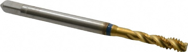 Guhring 9039100035050 Spiral Flute Tap #6-32, UNC, 3 Flute, Modified Bottoming, 2B Class of Fit, Powdered Metal, TiN Finish