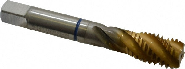 Guhring 9039100158750 Spiral Flute Tap 5/8-11, UNC, 4 Flute, Modified Bottoming, 2B Class of Fit, Powdered Metal, TiN Finish