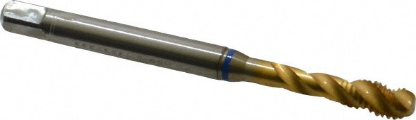 Guhring 9039110048260 Spiral Flute Tap #10-32, UNF, 3 Flute, Modified Bottoming, 2B Class of Fit, Powdered Metal, TiN Finish