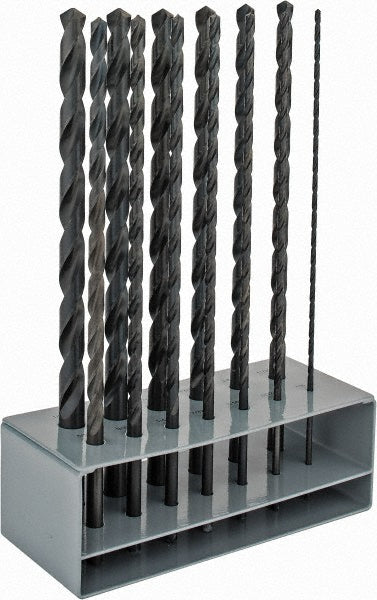 Value Collection 63323687 Drill Bit Set Aircraft Extension Length Drill Bits, 13 Pc, 118 °, High Speed Steel