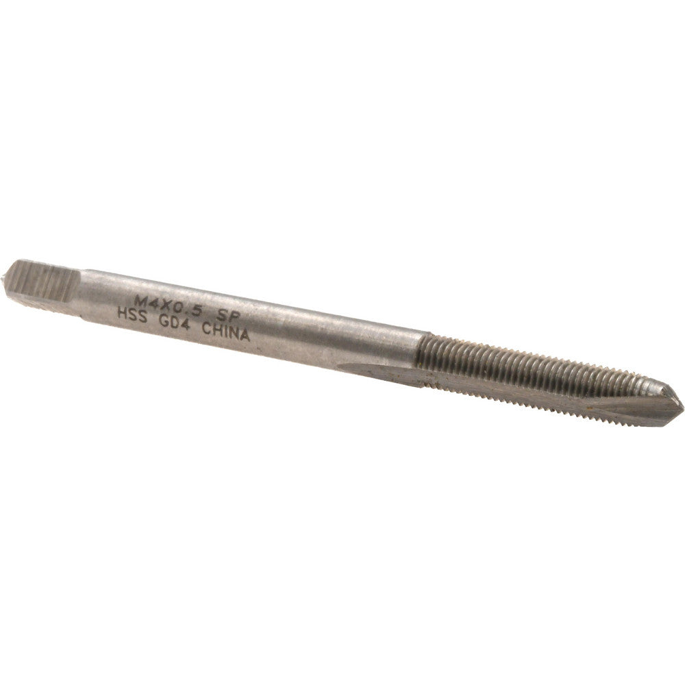 Value Collection JY63326730 Spiral Point Tap M4 x 0.5, Metric Fine, 2 Flutes, Plug, High Speed Steel, Bright Finish
