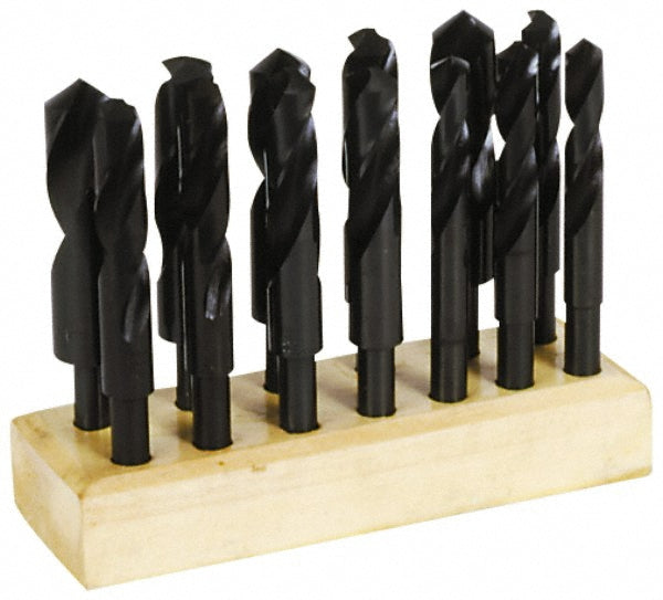 Value Collection 63327787 Drill Bit Set Reduced Shank Drill Bits, 13 Pc, 1" Drill Bit Size, 118 °, High Speed Steel
