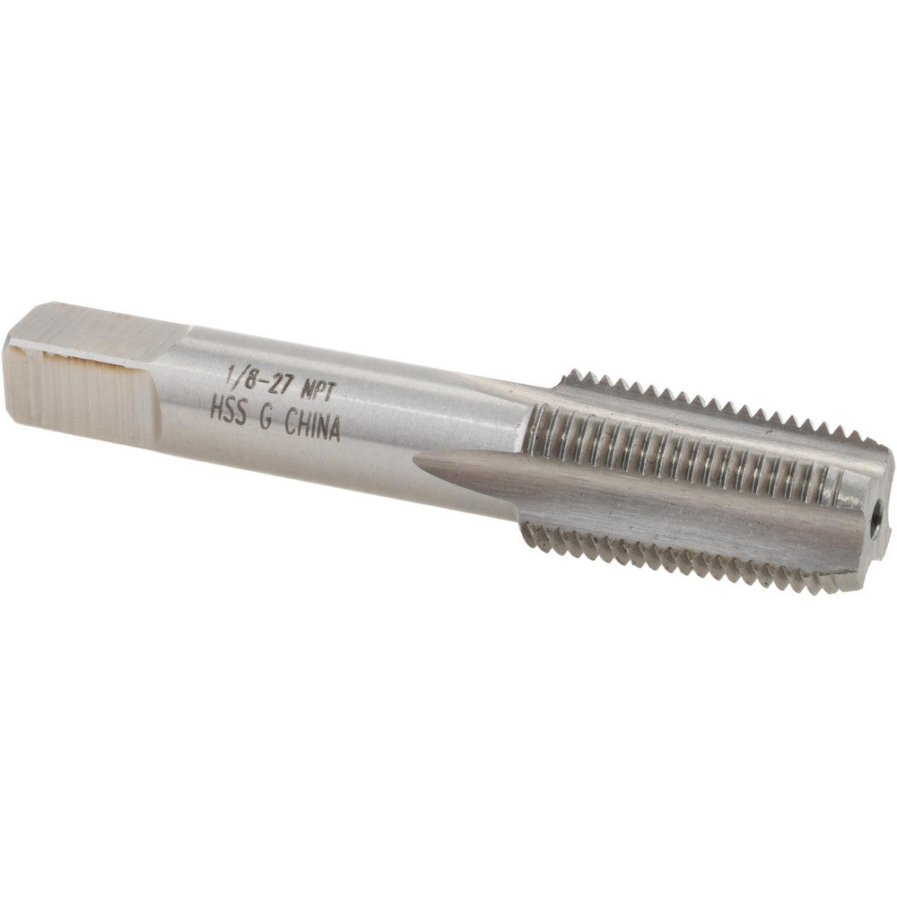Value Collection JY63328645 Standard Pipe Tap 1/8-27, NPT, 4 Flutes, High Speed Steel, Bright/Uncoated