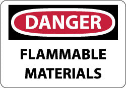 AccuformNMC D39PB Chemical & Hazardous Material Sign Rectangle, "Danger, FLAMMABLE MATERIALS"