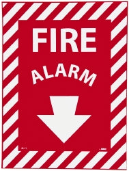 NMC GL11P Fire Alarm, Pressure Sensitive Vinyl Fire Sign
