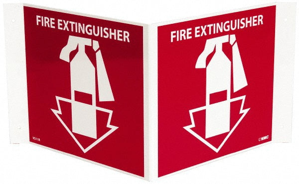 AccuformNMC VS11R Fire Extinguisher, Acrylic Fire Sign