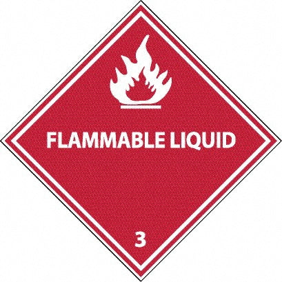 AccuformNMC DL161AL Flammable Liquid DOT Shipping Label