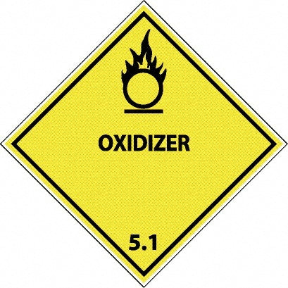 AccuformNMC DL14AP 25 Qty 1 Pack Oxidizer DOT Shipping Label