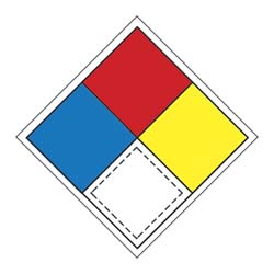 AccuformNMC HMS15R Chemical & Hazardous Material Sign Square, "Hazardous Materials Systems"