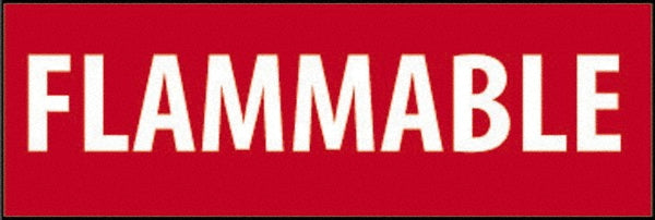 AccuformNMC M16P Sign Rectangle, "FLAMMABLE"