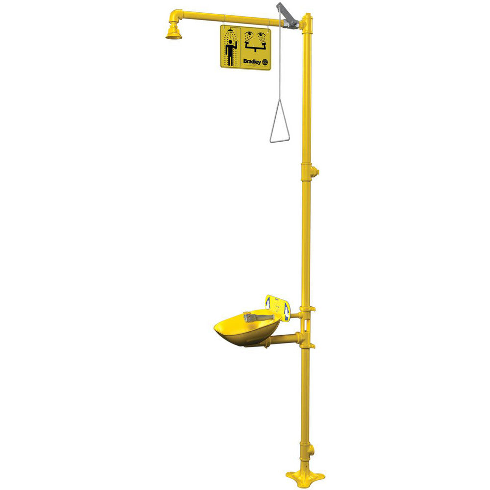 Bradley S19314EW 1-1/4" Inlet, 26 GPM shower Flow, Drench shower & Eyewash Station
