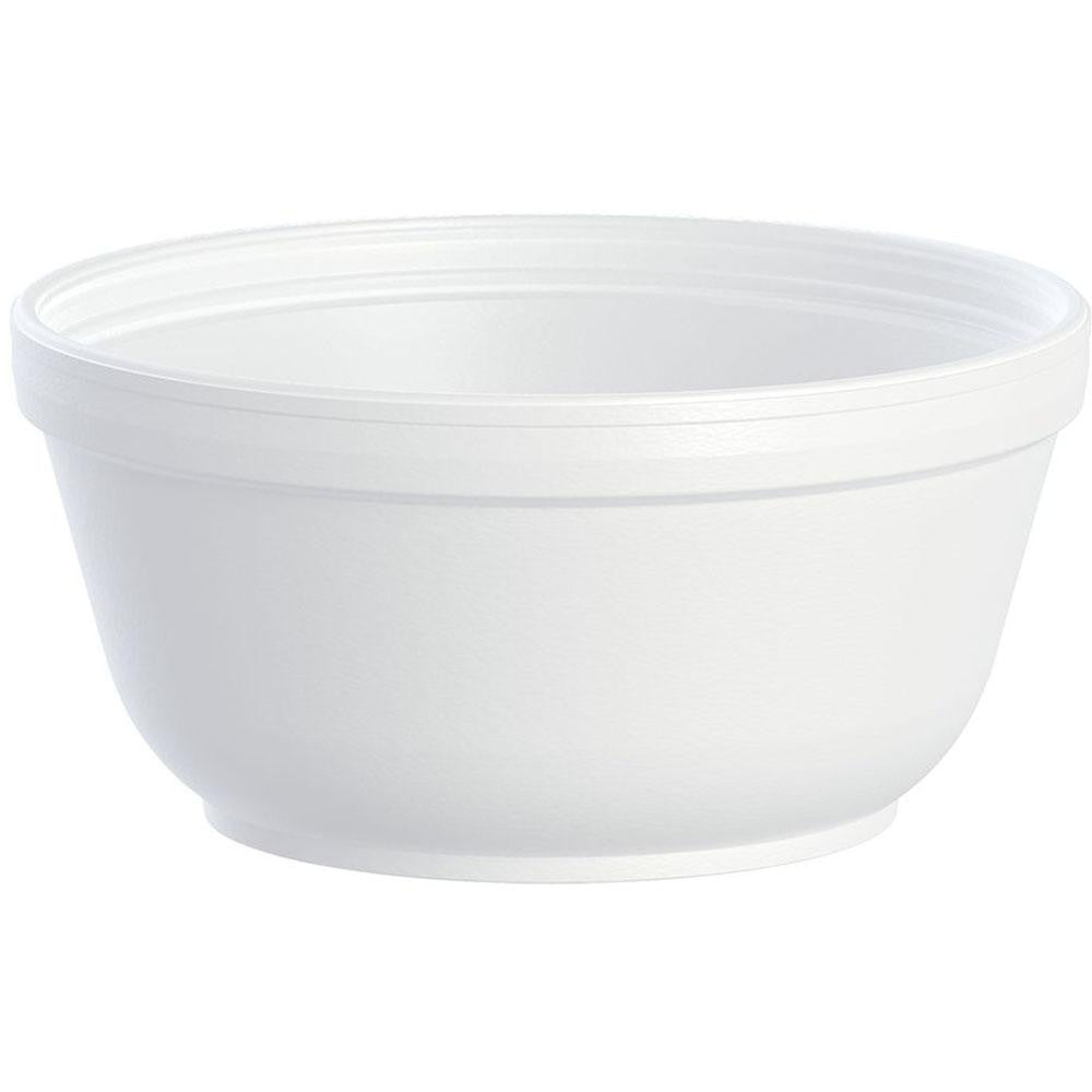 DART DCC12B32 Bowls 12 oz, Foam, White, Solid
