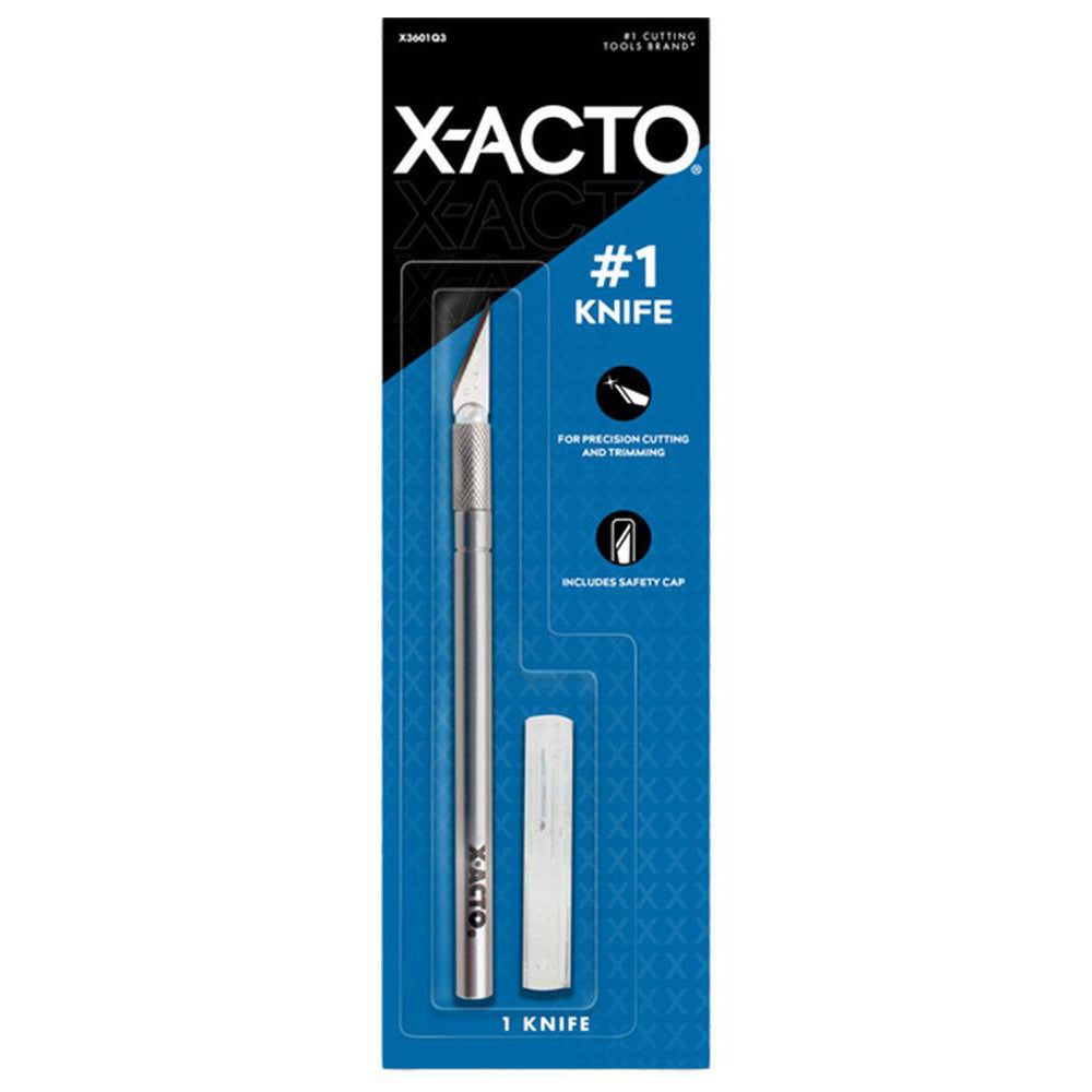 X-ACTO X3601Q3 Hobby Knives Trade Type Cut-All Knife with Safety Cap Trade Number #1 Blade Type Angled Blade Material Carbon Steel Blade Length 2in Handle Length 4.81in