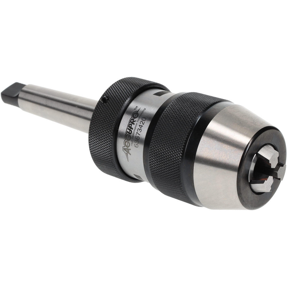 Accupro SPS1302000MSC Drill Chuck 1/32 to 1/2" Capacity, Integral Shank Mount, 2MT