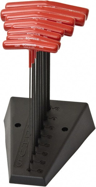 Bondhus 15389 8 Piece, T-Handle Cushion Grip Hex Key Set