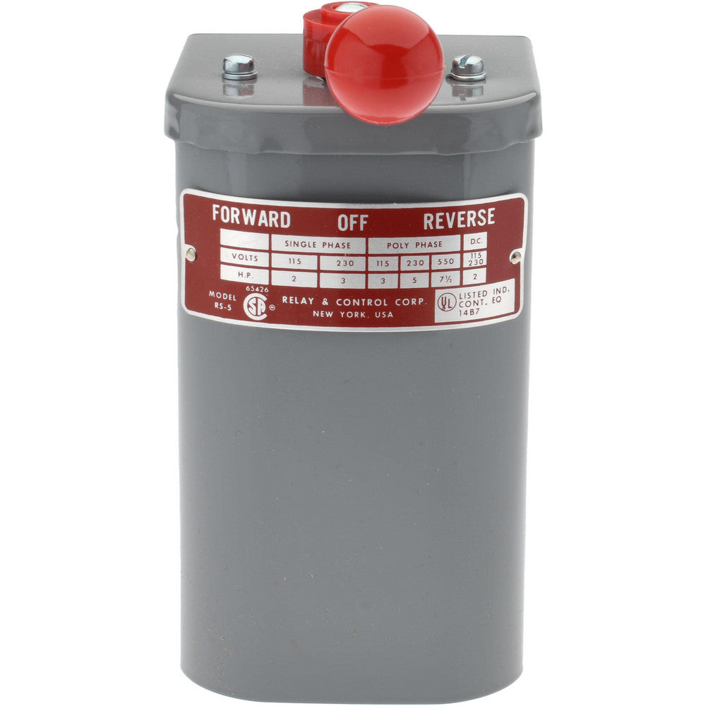 Relay And Control Corp. RS-5 230 VAC/VDC, 550 VAC Input Volt, Maintained (MA), Enclosed Drum Switch