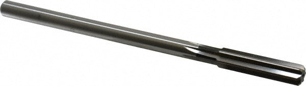 Cleveland C25947 Chucking Reamer 7/16" Dia, 7" OAL, 1-3/4" Flute Length, Straight Flute, Straight-Cylindrical Shank, HSS