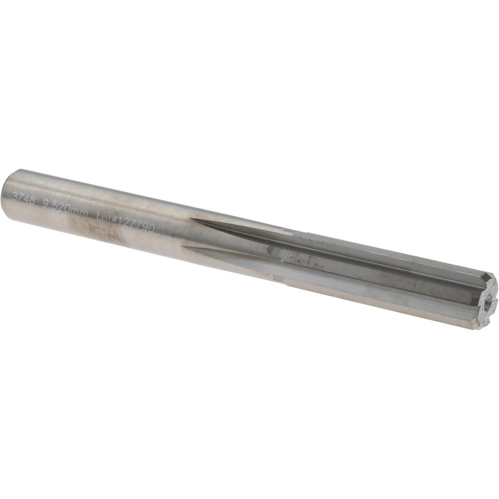 M.A. Ford 27237480 Chucking Reamer 0.3748" Dia, 3-1/2" OAL, 1-1/4" Flute Length, Straight Flute, Straight-Cylindrical Shank, Solid Carbide