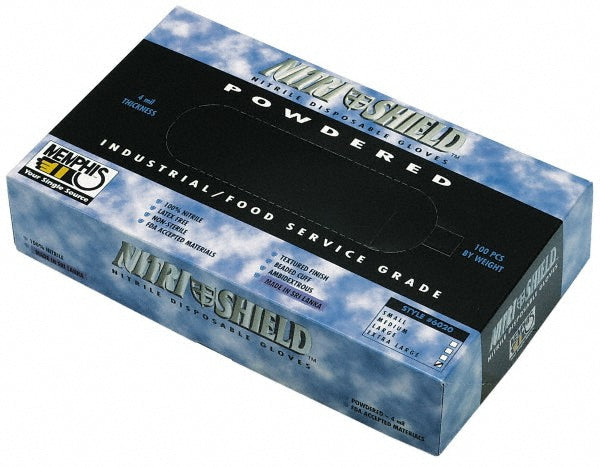 MCR Safety 6015L Disposable Glove Size Large, 4.0 mil, Nitrile, Food Grade, Powder-Free