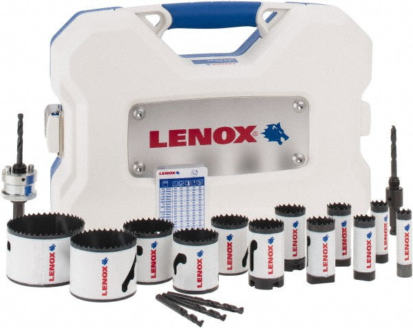 Lenox 308201200G Contractor's Hole Saw Kit 17 Pc, 5/8 to 3" Dia