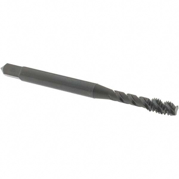OSG 1713801 #6-32 UNC, 3 Flute, 45° Helix, Modified Bottoming Chamfer, Oxide Finish, Vanadium High Speed Steel Spiral Flute STI Tap