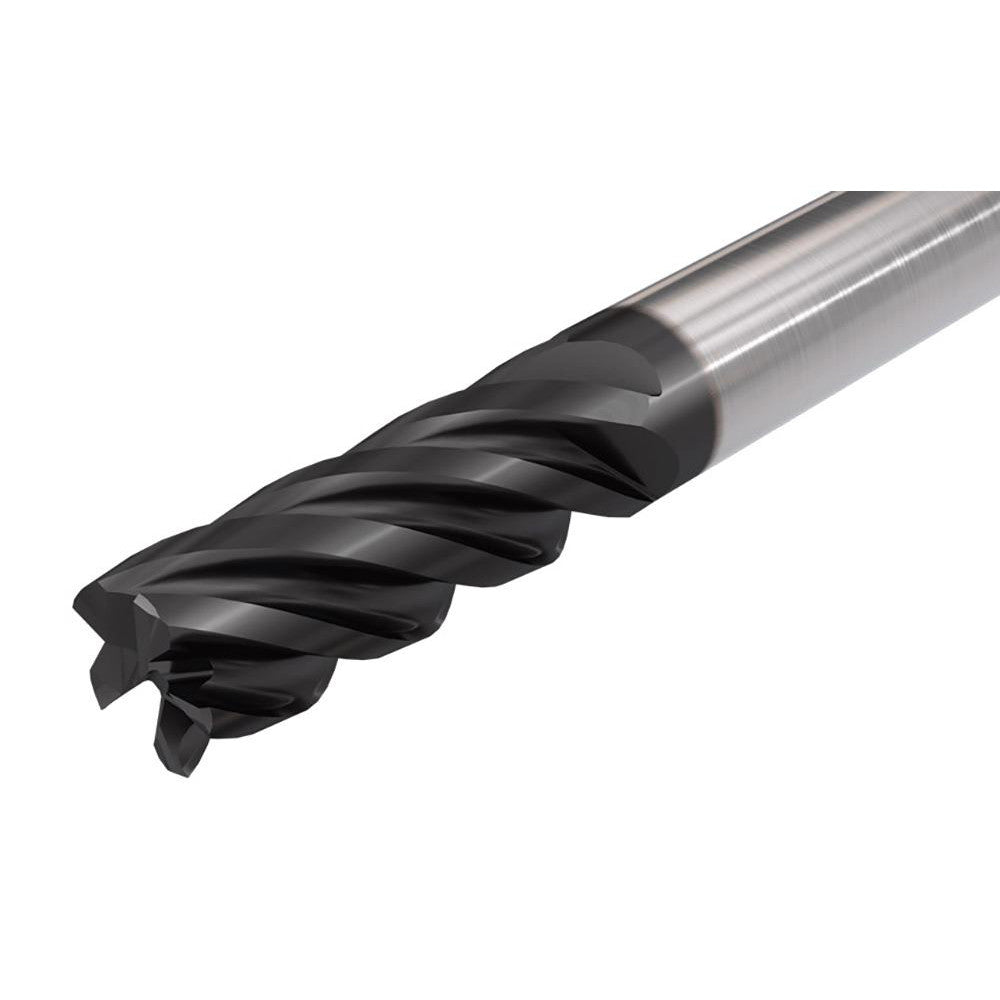 Iscar 5622527 Corner Chamfer End Mill 3/8" Dia, 5 Flute, 0.0120" Chamfer Width, Solid Carbide