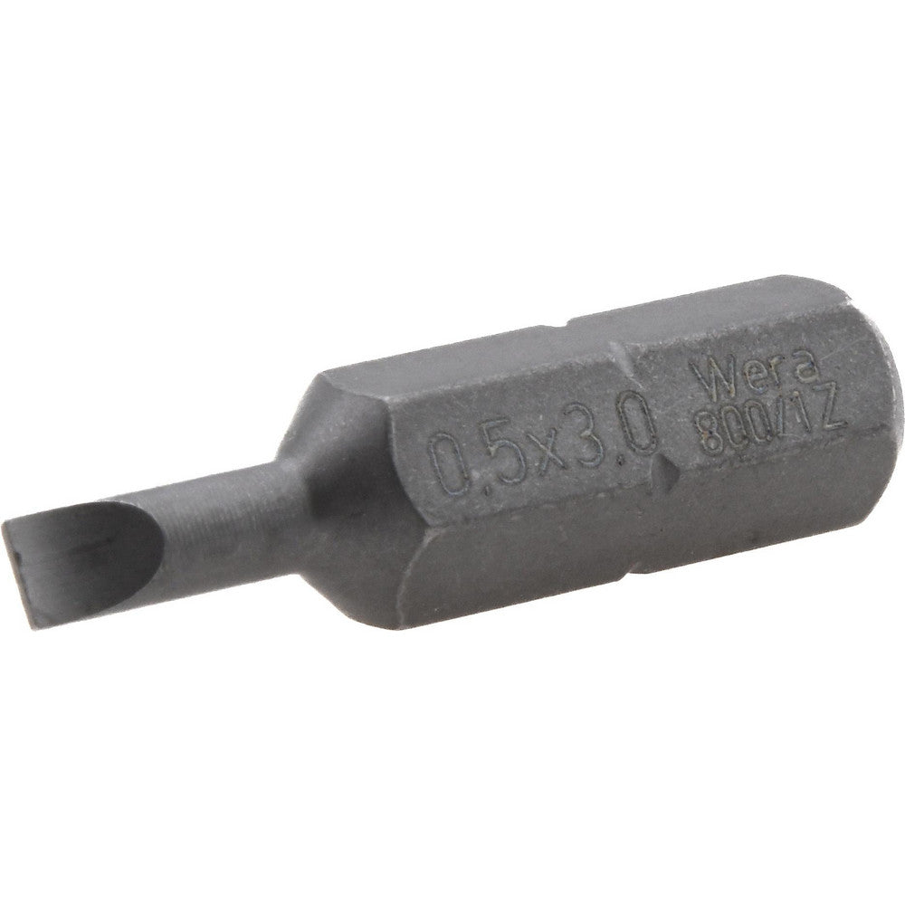 Wera 05056200001 1/8" x 0.025" Blade, 1/4" Drive Slotted Screwdriver Bit