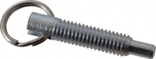 Gibraltar STPR38-G 3/8-16, 1.2" Thread Length, 0.233" Plunger Diam, 3/8" Plunger Projection, 2 Lb Init to 4 Lb Final End Force, Steel Locking Pull Ring Plunger