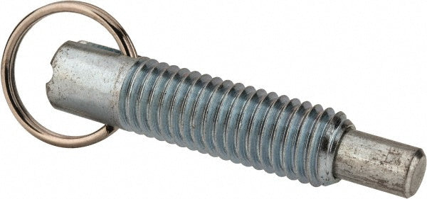 Gibraltar STPR50-G 1/2-13, 1.4" Thread Length, 5/16" Plunger Diam, 1/2" Plunger Projection, 2.5 Lb Init to 5 Lb Final End Force, Steel Locking Pull Ring Plunger