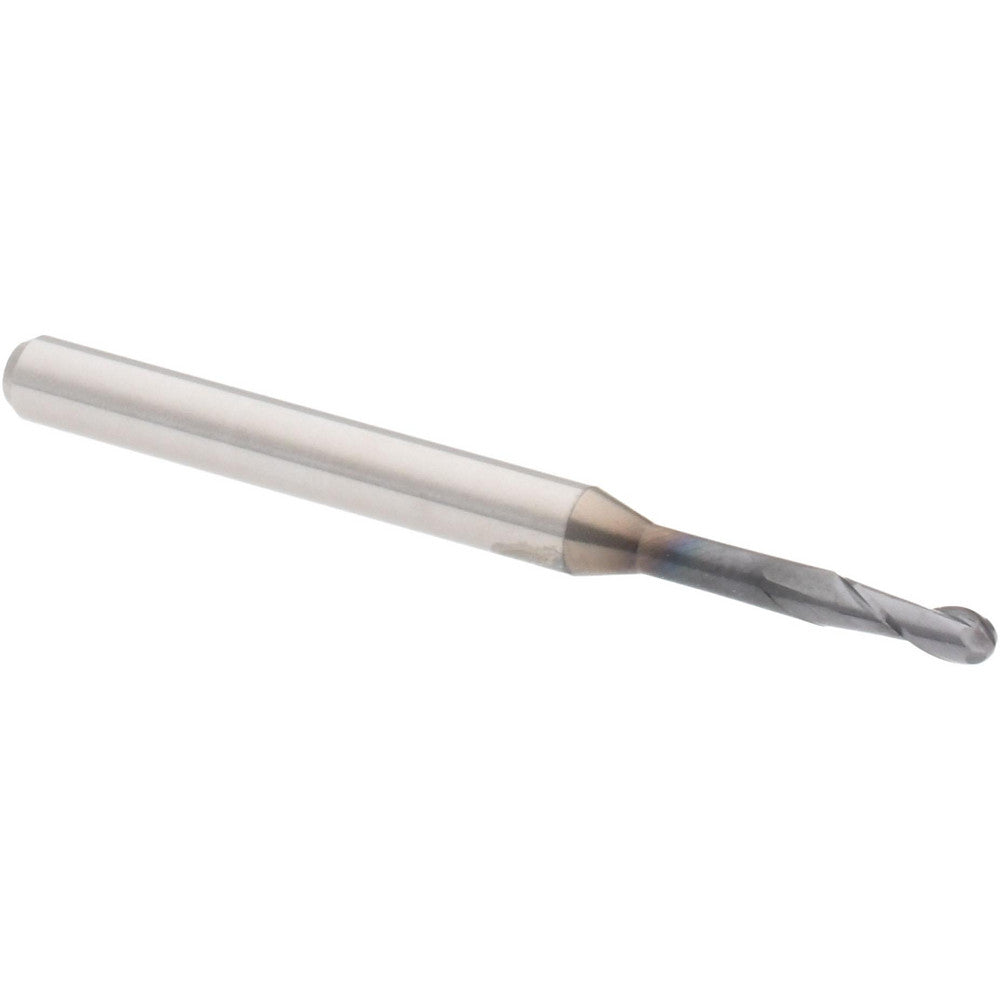 Accupro 14797441 Ball End Mill 0.075" Dia, 0.225" LOC, 2 Flute, Solid Carbide