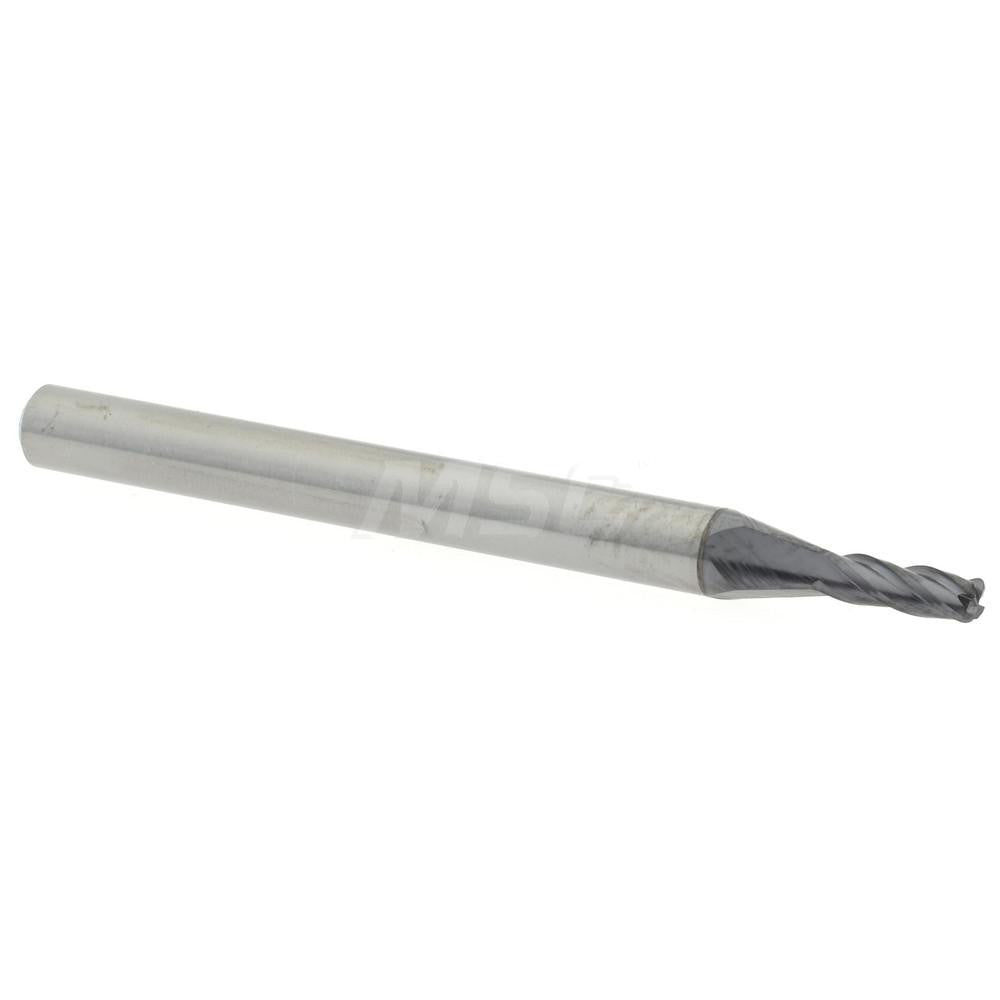 Accupro 14797559 Corner Radius End Mill 0.07" Dia, 0.21" LOC, 0.015" Radius, 4 Flutes, Solid Carbide