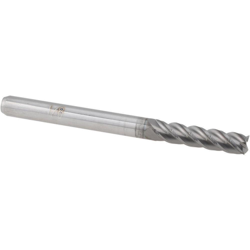 Accupro 64541238 Square End Mill 1/8'' Dia, 1/2'' LOC, 1/8'' Shank Dia, 1-1/2'' OAL, 4 Flutes, Solid Carbide
