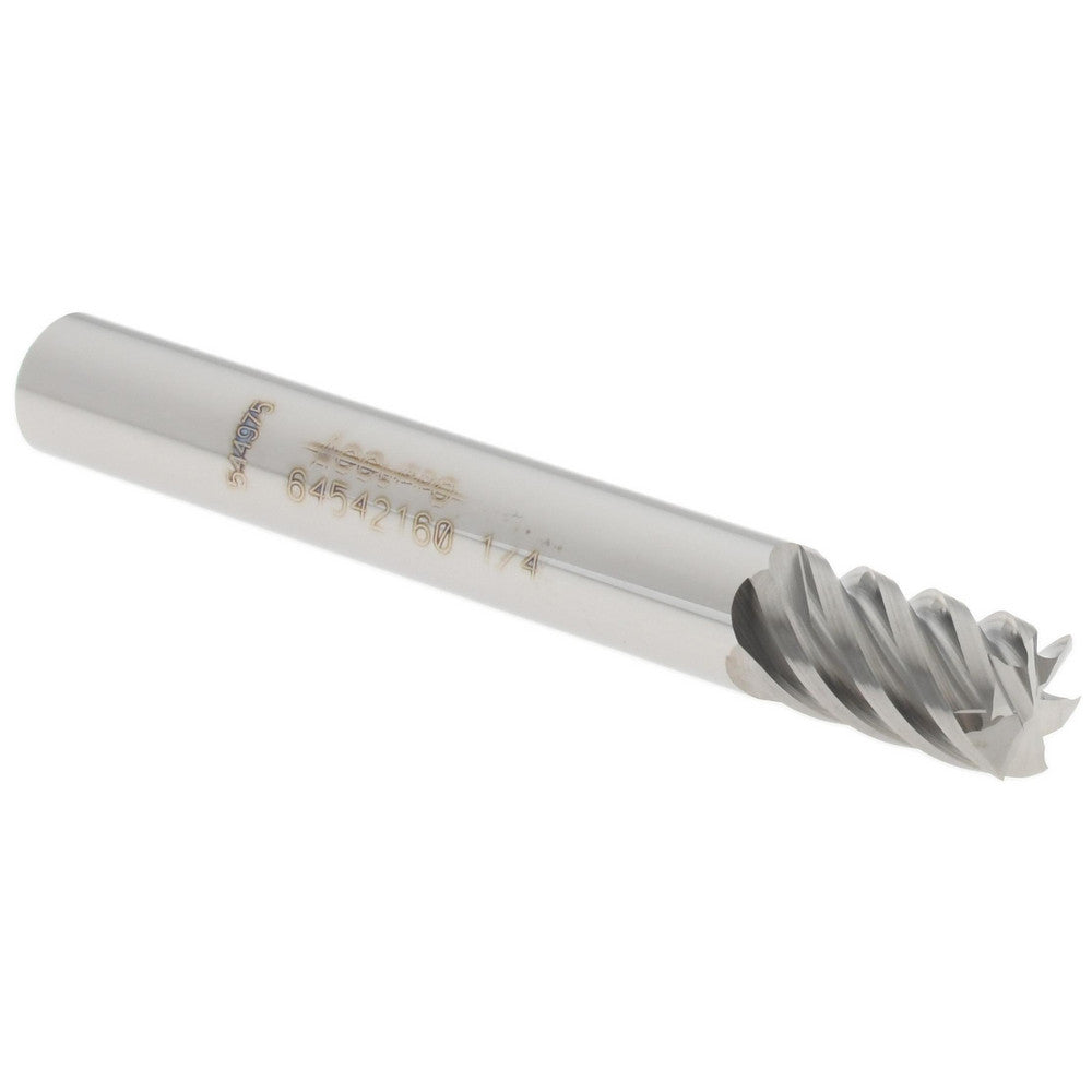 Accupro 64542160 Square End Mill 1/4" Dia, 3/8" LOC, 6 Flutes, Solid Carbide