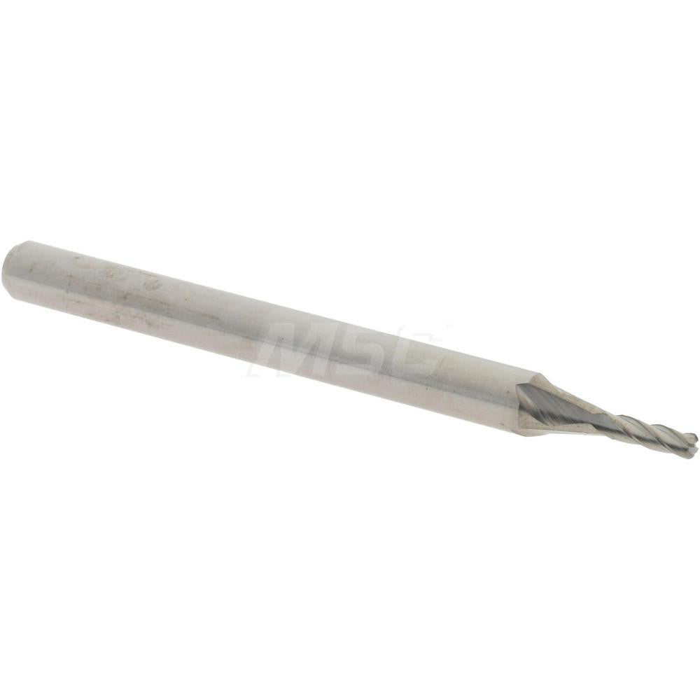 Accupro 12463372 Corner Radius End Mill 0.0500" Dia, 0.1500" LOC, 0.0150" Radius, 4 Flute, Solid Carbide