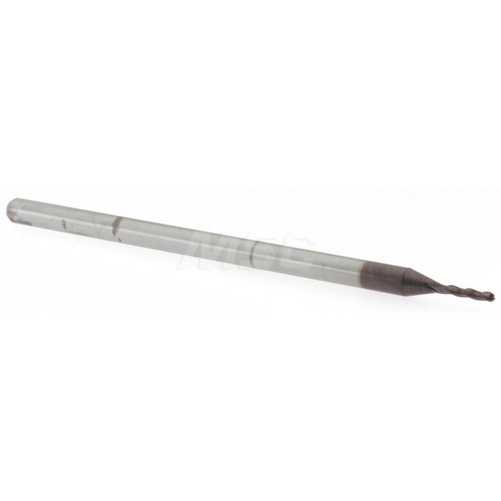 Accupro 14797466 Ball End Mill 0.045" Dia, 0.225" LOC, 3 Flute, Solid Carbide